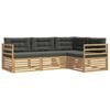 vidaXL Ensemble de canap&eacute;s d'ext&eacute;rieur 4 pc Blanc et anthracite
