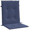 vidaXL Coussins de chaise à dossier bas lot de 2 bleu marine tissu