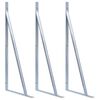 vidaXL Supports pour poteau de cl&ocirc;ture 3 pcs Acier galvanis&eacute;