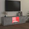 vidaXL Meuble TV avec lumi&egrave;res LED gris b&eacute;ton 120x30x36 cm