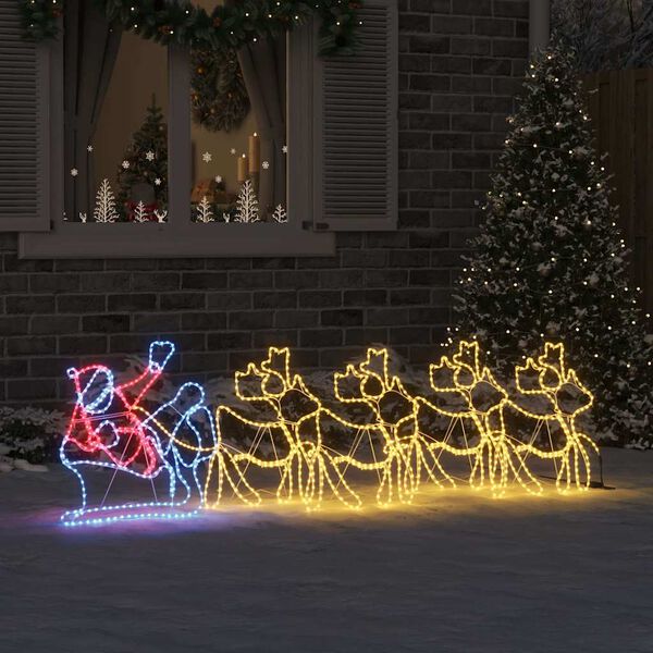vidaXL Décoration de Noël avec 1224 LED Multicolore 69 x 79 cm PVC