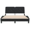 vidaXL Cadre de lit sans matelas noir 140x190 cm velours