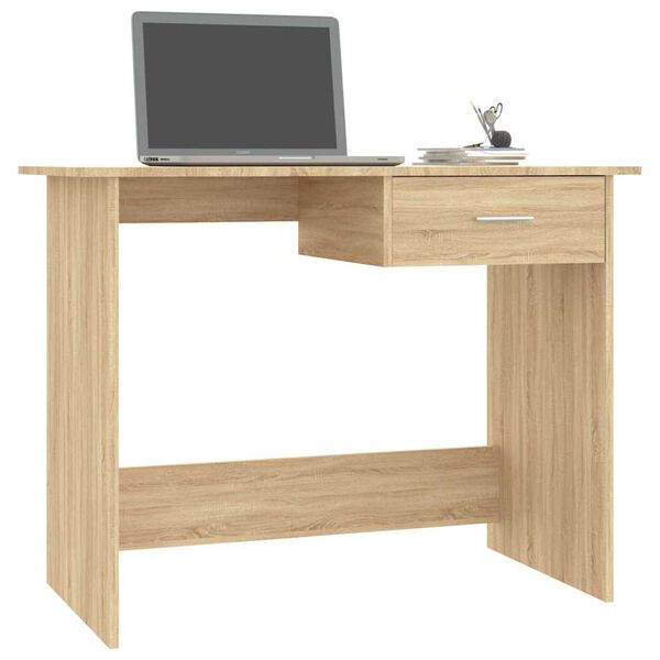 vidaXL Bureau Ch&ecirc;ne sonoma 100x50x76 cm Bois d&rsquo;ing&eacute;nierie