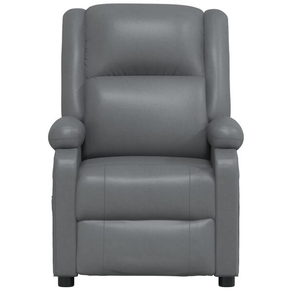 vidaXL Fauteuil de massage électrique Anthracite Similicuir
