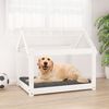 vidaXL Lit pour chien Blanc 81x60x70 cm Bois de pin solide