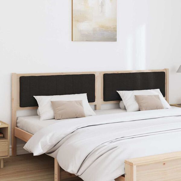 vidaXL Tête de lit capitonnée Marron 200 cm Pin massif