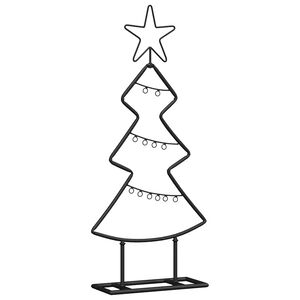 vidaXL Arbre de No&euml;l en m&eacute;tal Noir 60 cm Acier