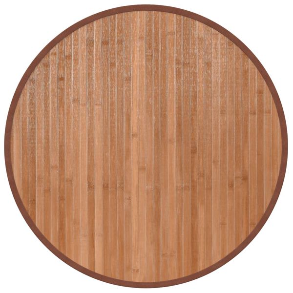 vidaXL Tapis rond naturel 60 cm bambou