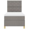 vidaXL Lit &agrave; ressorts avec matelas Taupe 90 x 190 cm tissu