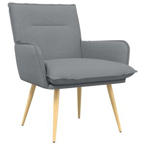 vidaXL Fauteuil Gris clair Tissu