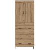 vidaXL Haut Armoire 2 pcs Ch&ecirc;ne artisanal Bois d'ing&eacute;nierie