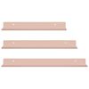 vidaXL &Eacute;tag&egrave;re flottante 3 pcs Rose 40 x 9 x 2,5 cm Acier