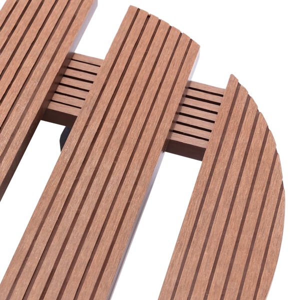 vidaXL Chariots à plantes 4 pcs Marron Ø30x7,5 cm WPC