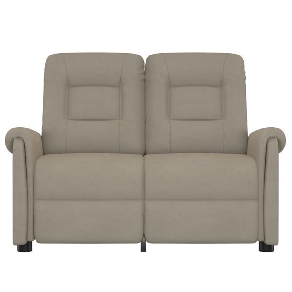 vidaXL Fauteuil de massage inclinable à 2 places gris clair