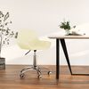 vidaXL Chaise pivotante de bureau Cr&egrave;me Tissu