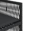 vidaXL Chaises de jardin lot de 4 avec coussins noir r&eacute;sine tress&eacute;e