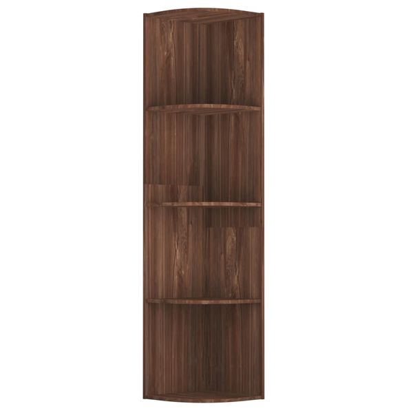 vidaXL &Eacute;tag&egrave;re d'angle sur pied Ch&ecirc;ne marron 40x41,5x180 cm Agglom&eacute;r&eacute;