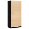 vidaXL Armoire Ch&ecirc;ne noir 80 x 50,5 x 180 cm Bois d'ing&eacute;nierie