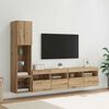 vidaXL Unit&eacute; murale de TV 4 pcs Ch&ecirc;ne artisanal Bois d'ing&eacute;nierie