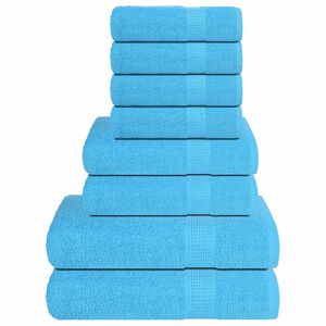 vidaXL Ensemble de serviettes FROGN 8 pcs turquoise 360 g/m&sup2;