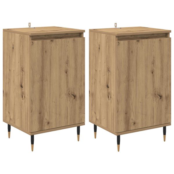 vidaXL Buffet 2 pcs Ch&ecirc;ne artisanal 40 x 35 x 70 cm