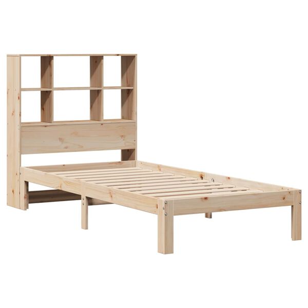vidaXL Lit biblioth&egrave;que sans matelas 90x190 cm bois de pin massif