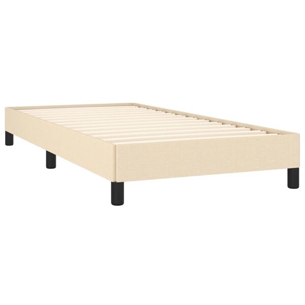 vidaXL Cadre de lit sans matelas cr&egrave;me 90x200 cm tissu