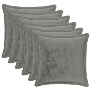 vidaXL Coussin de jet&eacute; 6 pc HOUTEN Gris fonc&eacute; 30 x 30 cm Flanelle