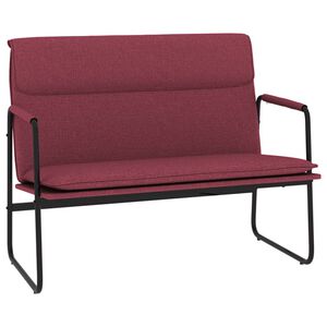 vidaXL Banc Rouge bordeaux 100x64x80 cm Tissu