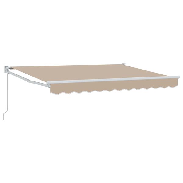 vidaXL Auvent r&eacute;tractable manuel Beige 2,5 x 2 m