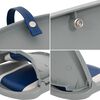 vidaXL Ensemble de si&egrave;ges de bateau pliables 4 pcs oreiller bleu blanc