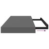 vidaXL &Eacute;tag&egrave;re murale flottante 4 pcs Gris brillant 60x23,5x3,8 cm MDF