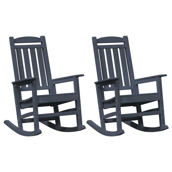 vidaXL Chaise Berçante de Jardin 2 pcs Bleu marine 70 x 92 x 108 cm