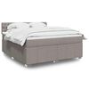 vidaXL Sommier &agrave; lattes de lit avec matelas Taupe 180x200 cm Tissu