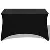 vidaXL Housses extensibles pour table 2 pi&egrave;ces 243 x 76 x 74cm Noir