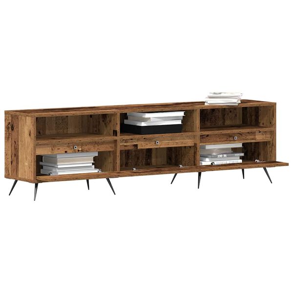 vidaXL Meuble TV Bois ancien 150 x 30 x 44,5 cm Bois d'ing&eacute;nierie