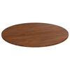 vidaXL Dessus de table rond Marron fonc&eacute; &Oslash;90x1,5cm Ch&ecirc;ne massif trait&eacute;