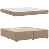 vidaXL Cadre de lit avec matelas Cappuccino 200 x 200 cm tissu