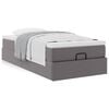 VidaXL Cadre de lit ottoman avec matelas gris 90x190 cm similicuir