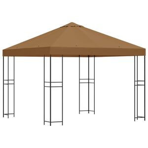vidaXL Pavillon 3 x 3 m Beige Polyester et Acier 190 gsm