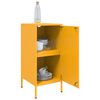 vidaXL Buffets 2 pcs jaune moutarde 36x39x79 cm acier