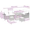 vidaXL Ensemble de canap&eacute; de jardin avec coussin 11 pcs Noir polyrotin
