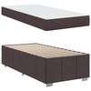 vidaXL Cadre de lit avec matelas Marron foncé 80 x 200 cm tissu