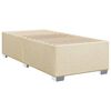 vidaXL Sommier &agrave; lattes de lit avec matelas Cr&egrave;me 100x200 cm Tissu
