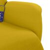 vidaXL Fauteuil inclinable de massage avec repose-pied jaune velours