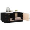 vidaXL Table basse Noir 80x50x35 cm Bois massif de pin