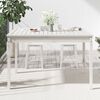 vidaXL Table de jardin blanc 121x82,5x76 cm bois massif de pin
