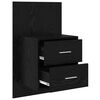 vidaXL Cabinet de chevet mural 2 pcs Ch&ecirc;ne noir 48,5 x 32,5 x 80 cm