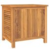 vidaXL Bo&icirc;te de rangement de jardin et sac 60x50x58cm bois massif teck