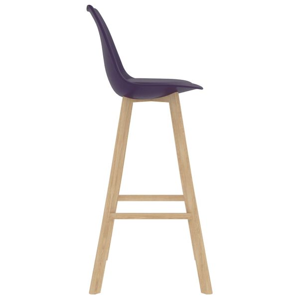 vidaXL Tabourets de bar lot de 2 violet fonc&eacute; similicuir